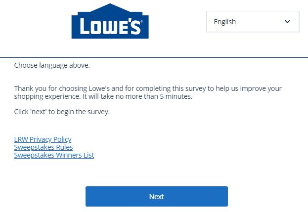 lowes.com/survey