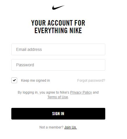 Nike.com Login