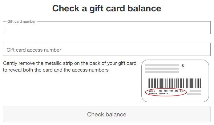 Target Gift Card Balance Checker