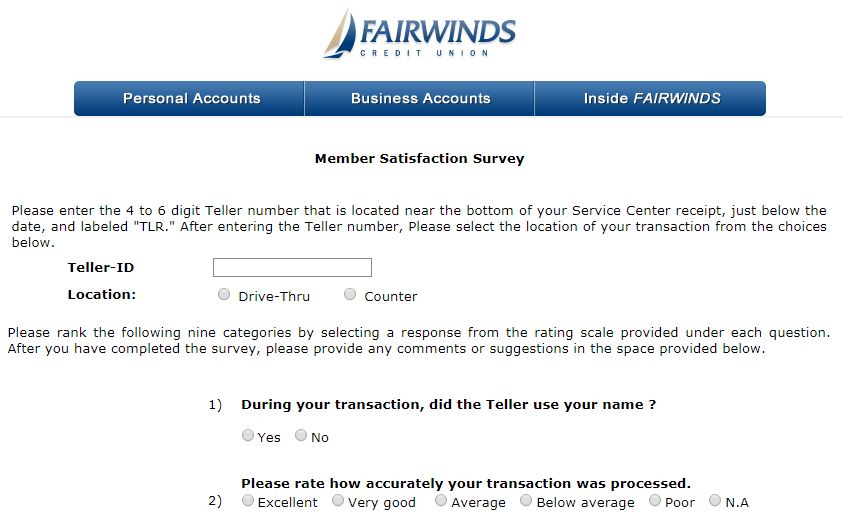 Fairwinds.org Survey