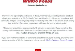 Wincofoods.com/Survey